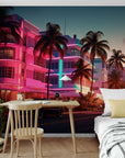 Miami Sunset Wallpaper - Ocean Drive Retro Neon
