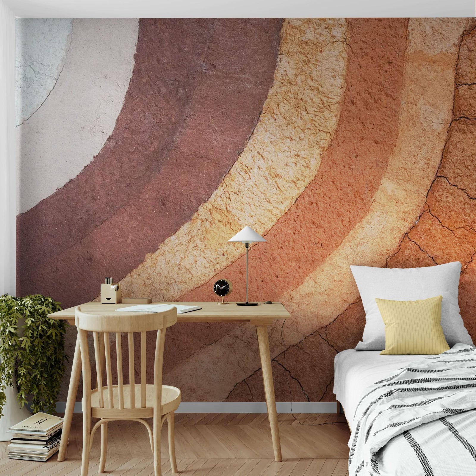 Papier Peint Terre - Couches Minérales