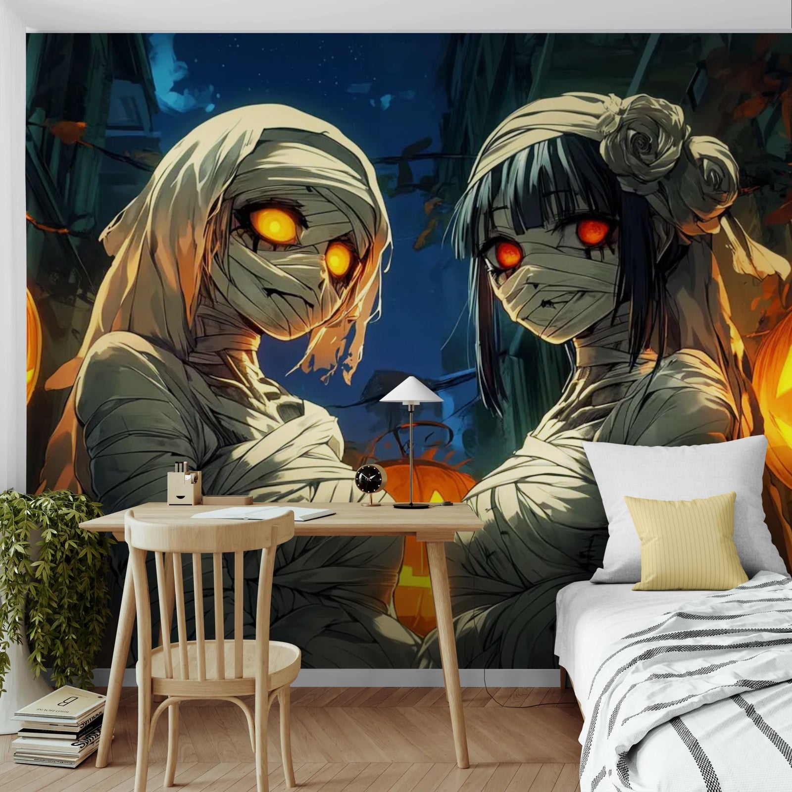 Papier Peint Halloween – Momies Ensorcelées