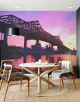 Urban wallpaper – bridge at dusk