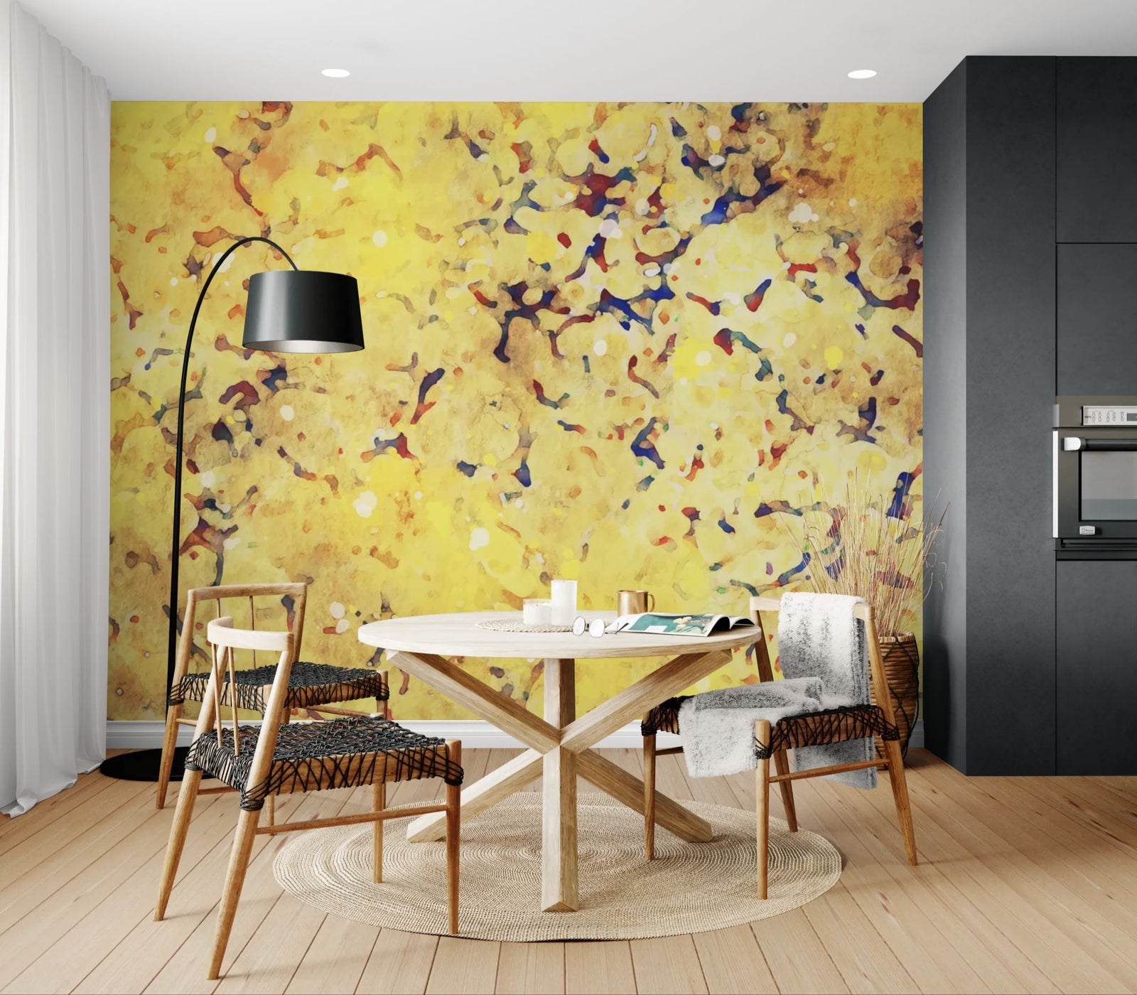 Abstract Wallpaper – Artistic Yellow Texture