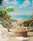 Papier peint nature – Jardin tropical plage