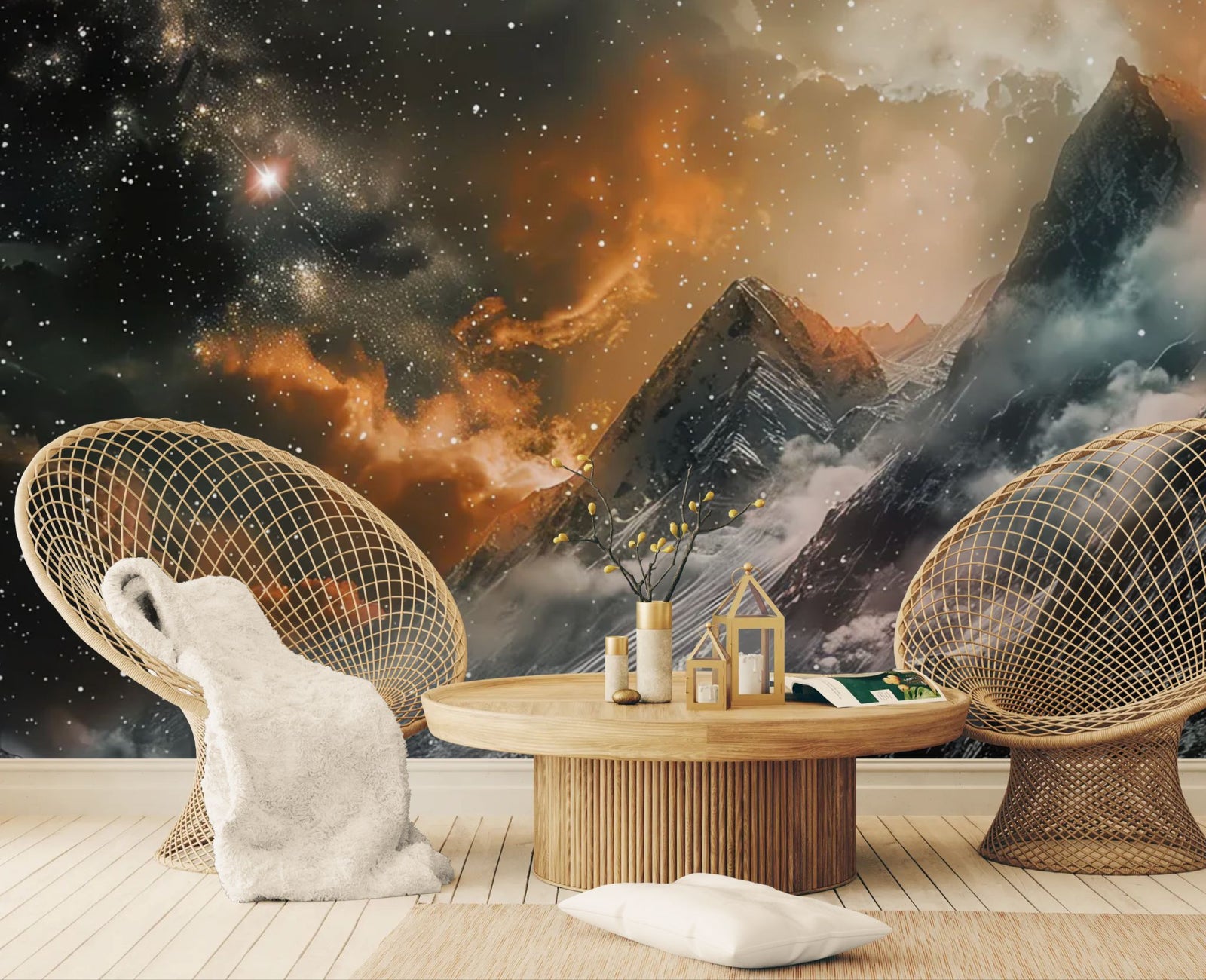 Papier peint cosmos – Montagnes stellaires