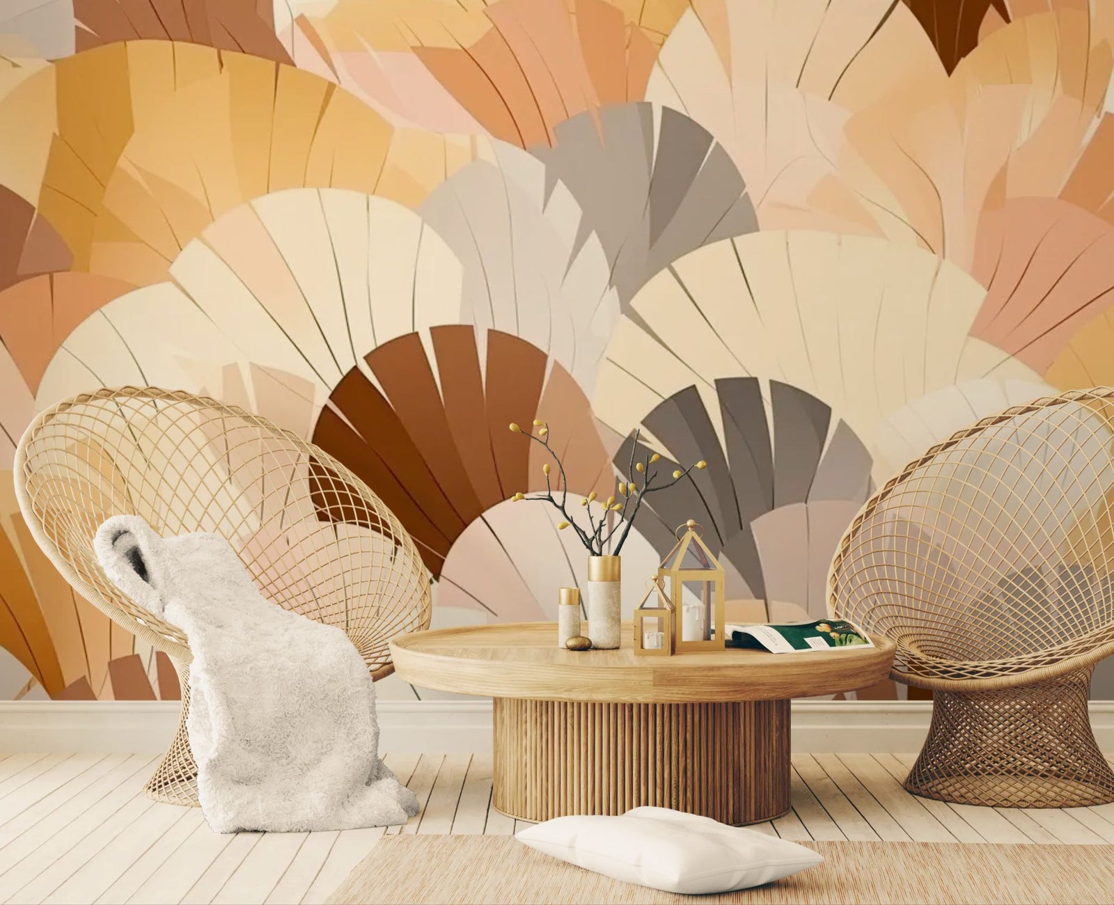 Abstract wallpaper – Retro fan pattern