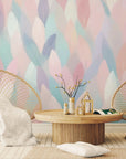 Nature wallpaper – Light pastel feathers