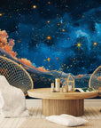 Cosmos wallpaper – Golden starry sky