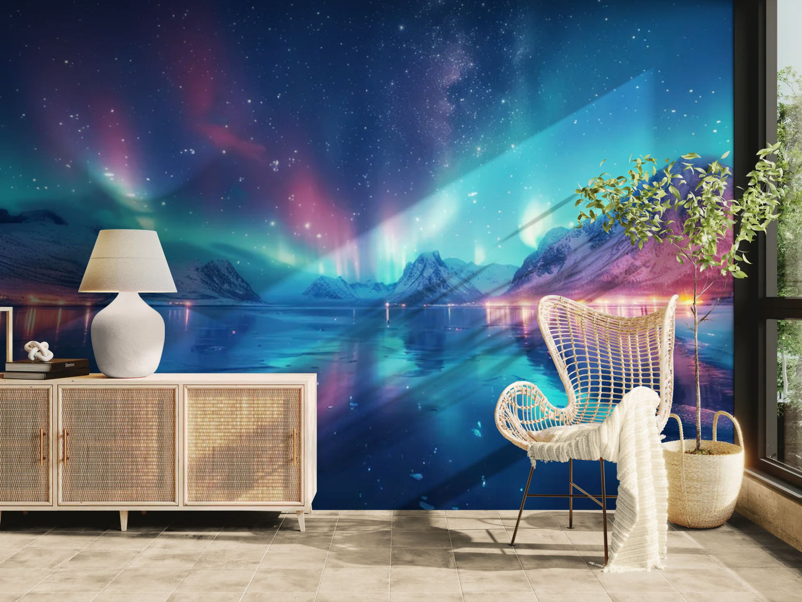 Landscape wallpaper – Icy Northern Lights