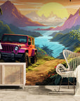 Adventure wallpaper – Tropical jungle at sunset