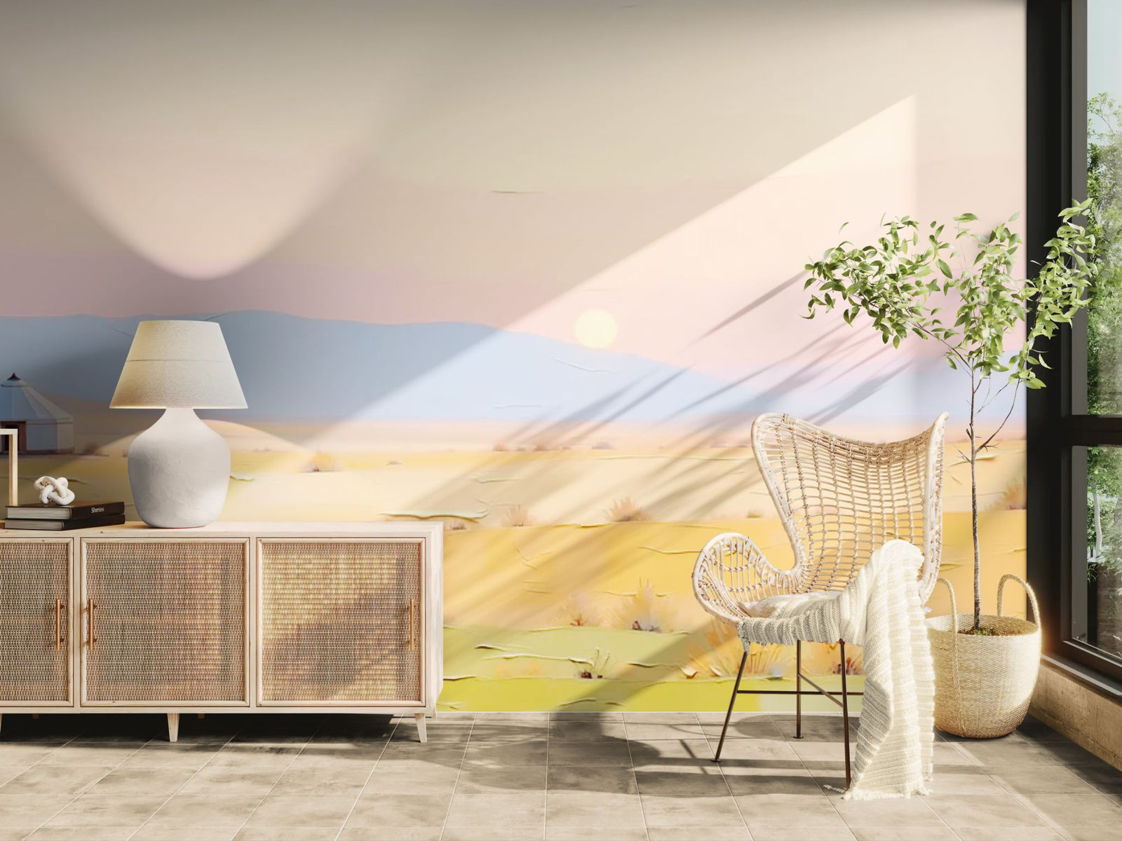 Landscape wallpaper – Pastel desert and peaceful horizon