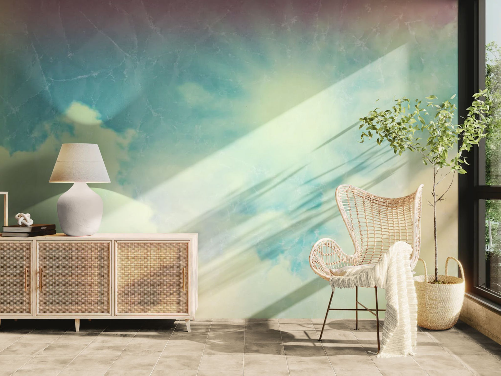 Landscape wallpaper – Pastel clouds and vintage dreamy sky