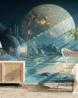 Space wallpaper – Futuristic lunar base