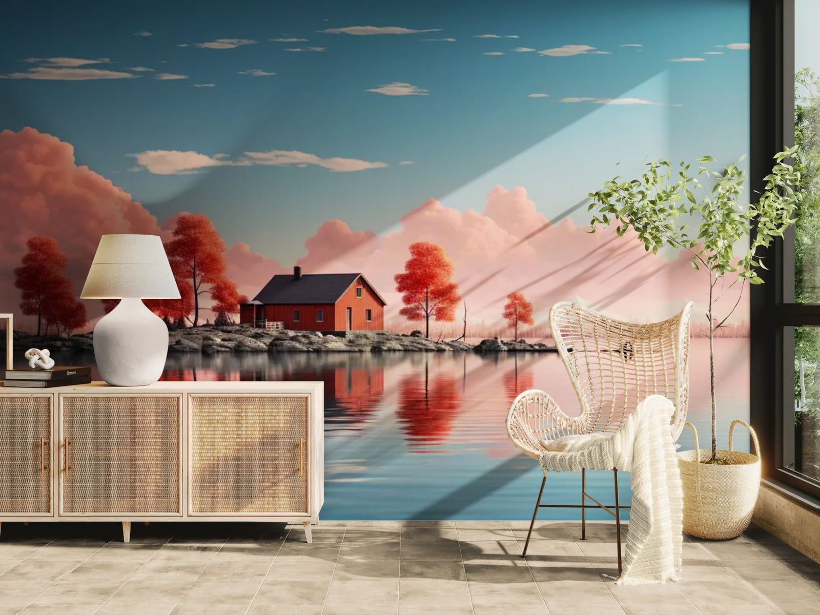 Landscape wallpaper – mirrored lake