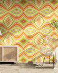 Abstract Wallpaper – Wavy Retro Pattern