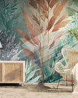Floral wallpaper – Delicate pastel foliage