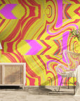 Abstract Wallpaper – Vibrant Psychedelic Pattern