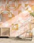 Geometric wallpaper – Pastel retro pattern
