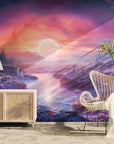 Fantasy wallpaper – Mystical pink moon