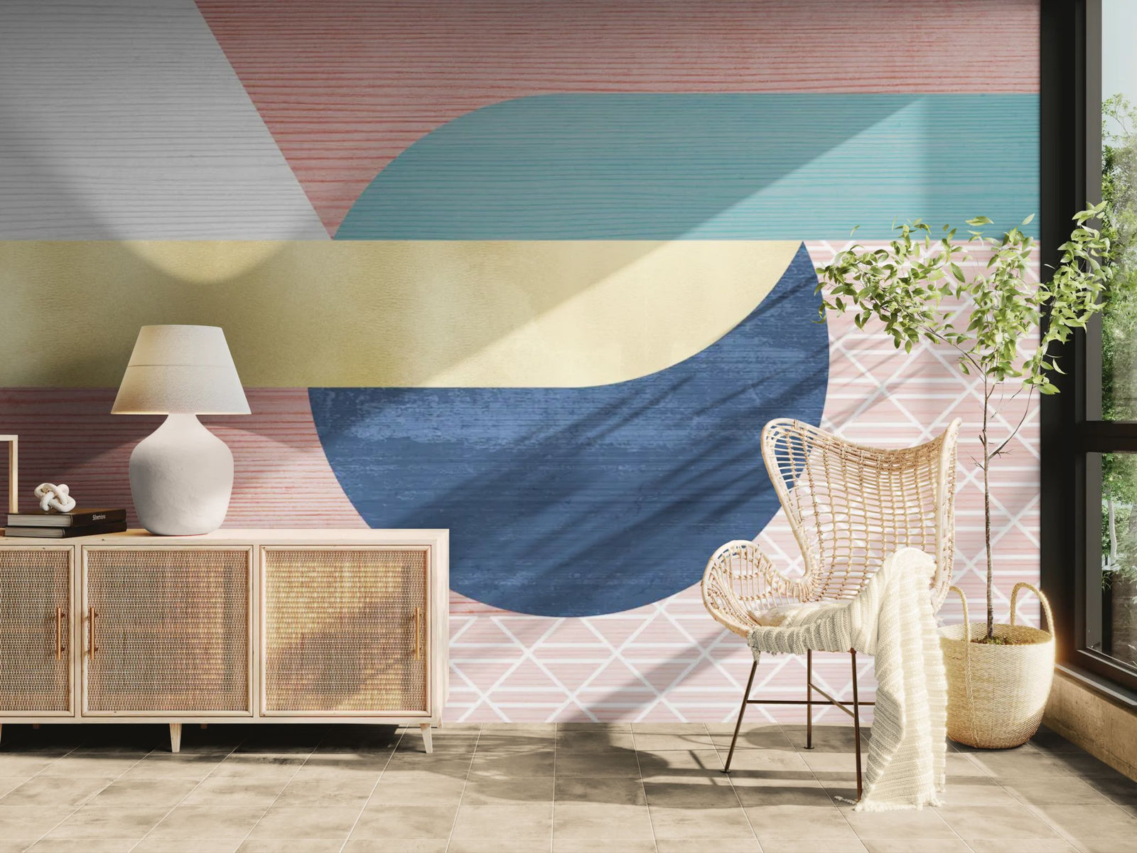 Geometric Wallpaper – Textured Modern Shapes