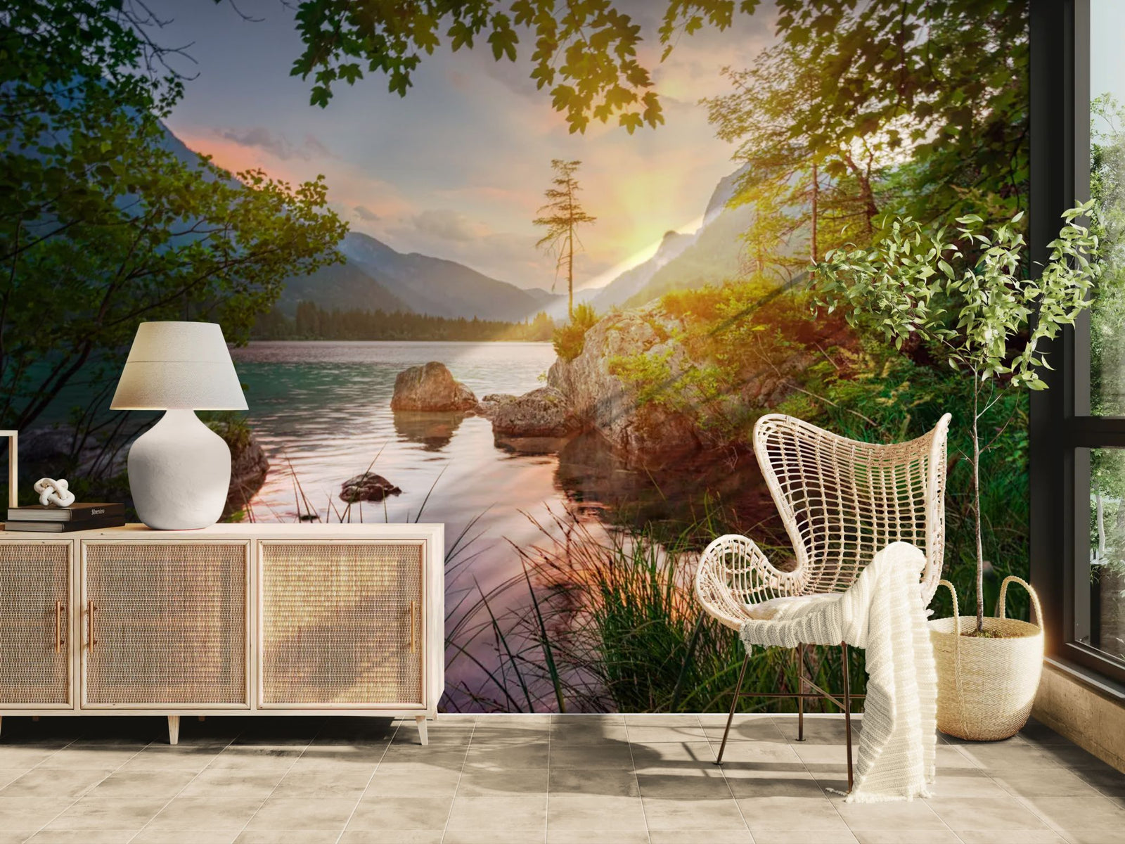 Landscape wallpaper – Lake and natural forest