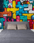 Papier peint street art – Mur abstrait moderne