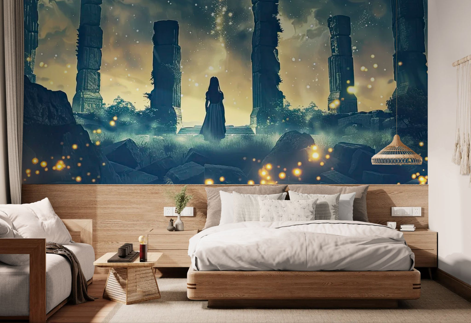 Papier Peint Fantasy - Cercle Céleste des Anciennes Pierres