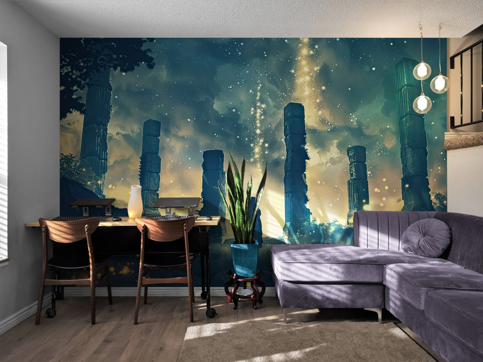 Papier Peint Fantasy - Cercle Céleste des Anciennes Pierres