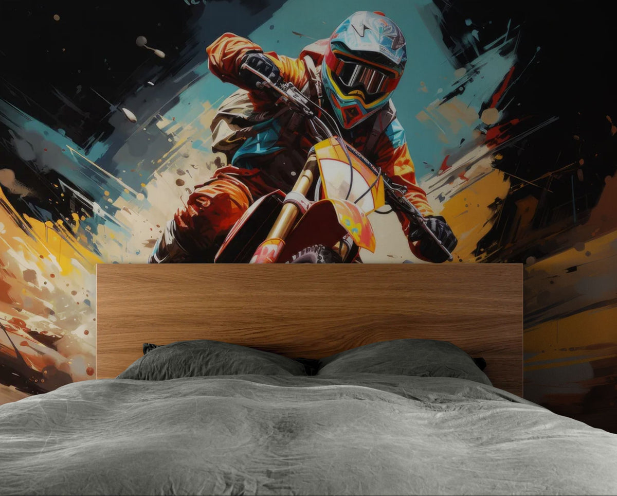 Sportbehang - Motocross in actie