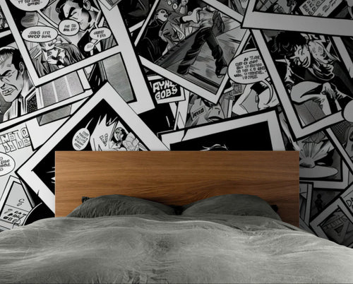 Papier peint Bande dessinée – Noir et blanc