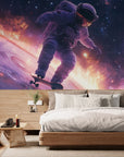 Space wallpaper – astronaut and cosmic skateboard