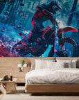 Papier peint Sport – motocross jungle néon