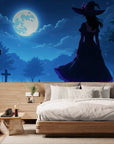 Papier peint Fantaisie – sorcière au clair de lune