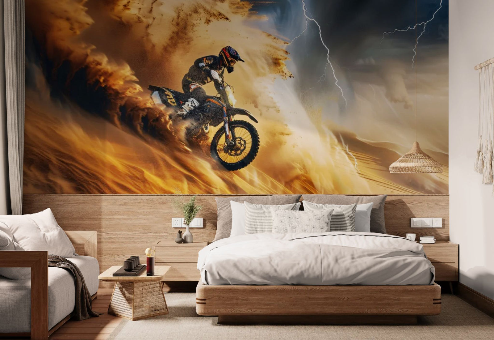 Sport wallpaper – motocross in a sandstorm
