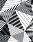 Papier Peint Triangles - Lignes Noires Et Blanches