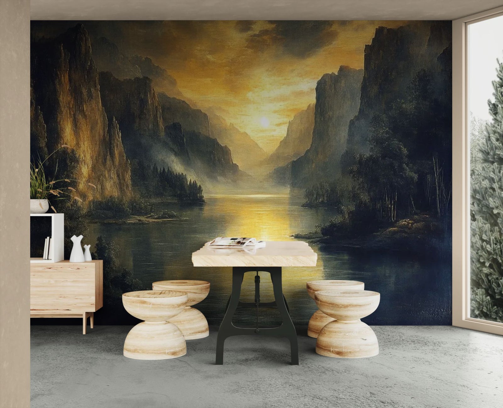 Landscape Wallpaper – Golden Valley at Dusk