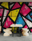 Geometric wallpaper – Colorful urban pattern