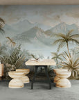 Jungle wallpaper – Illustrated tropical landscape