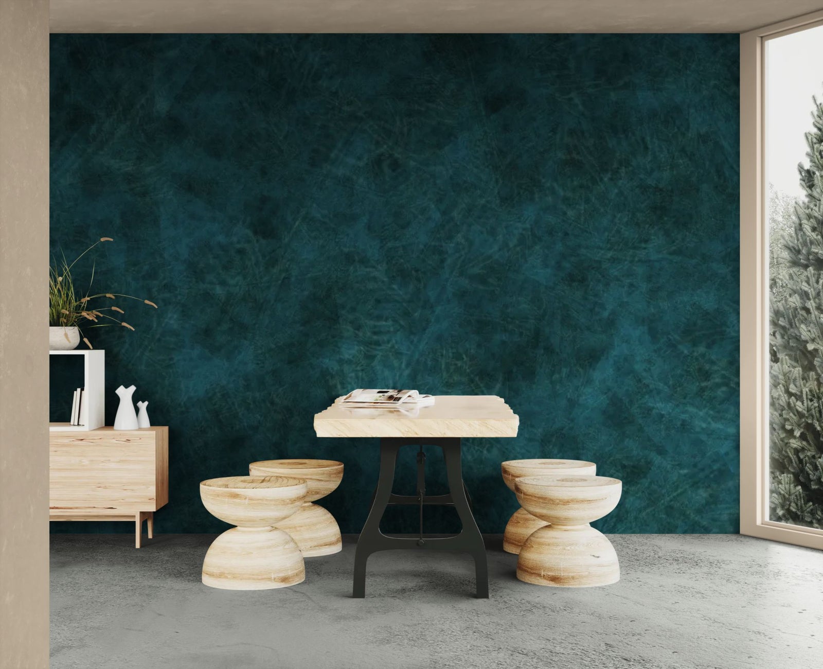 Abstract wallpaper – Deep petrol blue texture