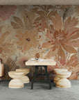 Floral wallpaper – Vintage beige flowers