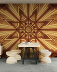 Geometric wallpaper – Bright gold pattern