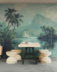 Landscape wallpaper – Calm, misty tropical lake