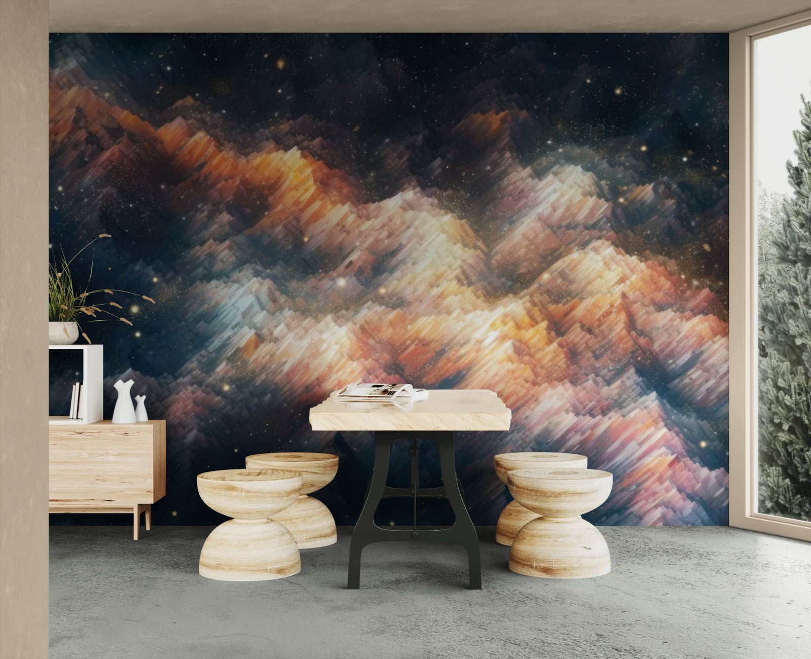 Landscape wallpaper – Abstract and luminous celestial relief