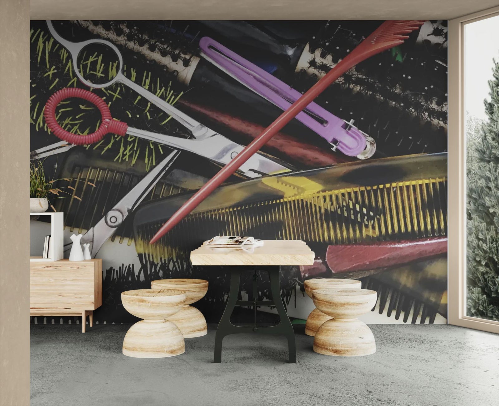 Art &amp; Deco Wallpaper – Hairdressing Tools