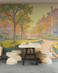 Urban Wallpaper – Peaceful Illustrated Garden