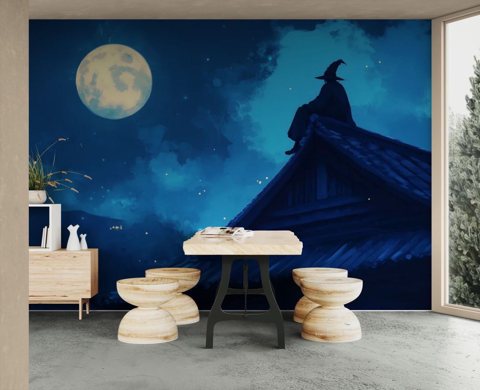 Fantasy Wallpaper – Witch Under the Moon