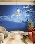 Party Wallpaper – Blue Night Moon and Bats