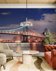 City Wallpaper – Manhattan Bridge illuminated at night