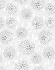 Papier Peint Floral - Fond Gris