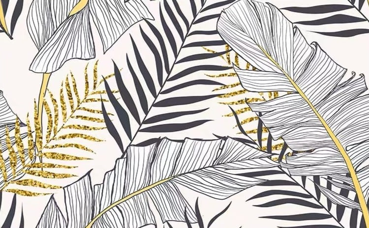 Foliage Wallpaper - Elegant Graphic Leaves