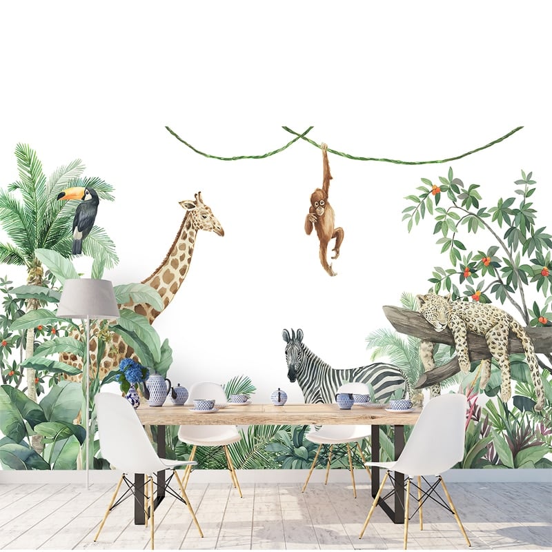 Children's Wallpaper - Jungle Animal Adventure
