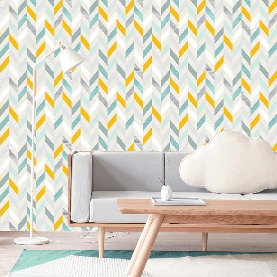 Geometric Wallpaper - Pastel Chevron